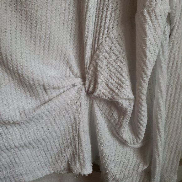 True Craft | Knotted Front Waffle Knit Light Shirt - Picture 3 of 5